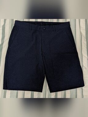 Men's Tommy Bahama Chip Shot Flat Front 10" Shorts Ocean Deep Waist Size 32